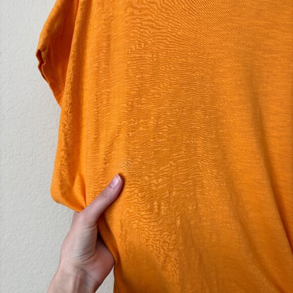 Apiece Apart Organic Cotton Vanina Cinched Tie Waist Midi Dress in Creamsicle - Picture 4 of 11